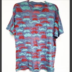 Burnout Mustache Graphic T-Shirt